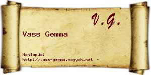 Vass Gemma névjegykártya